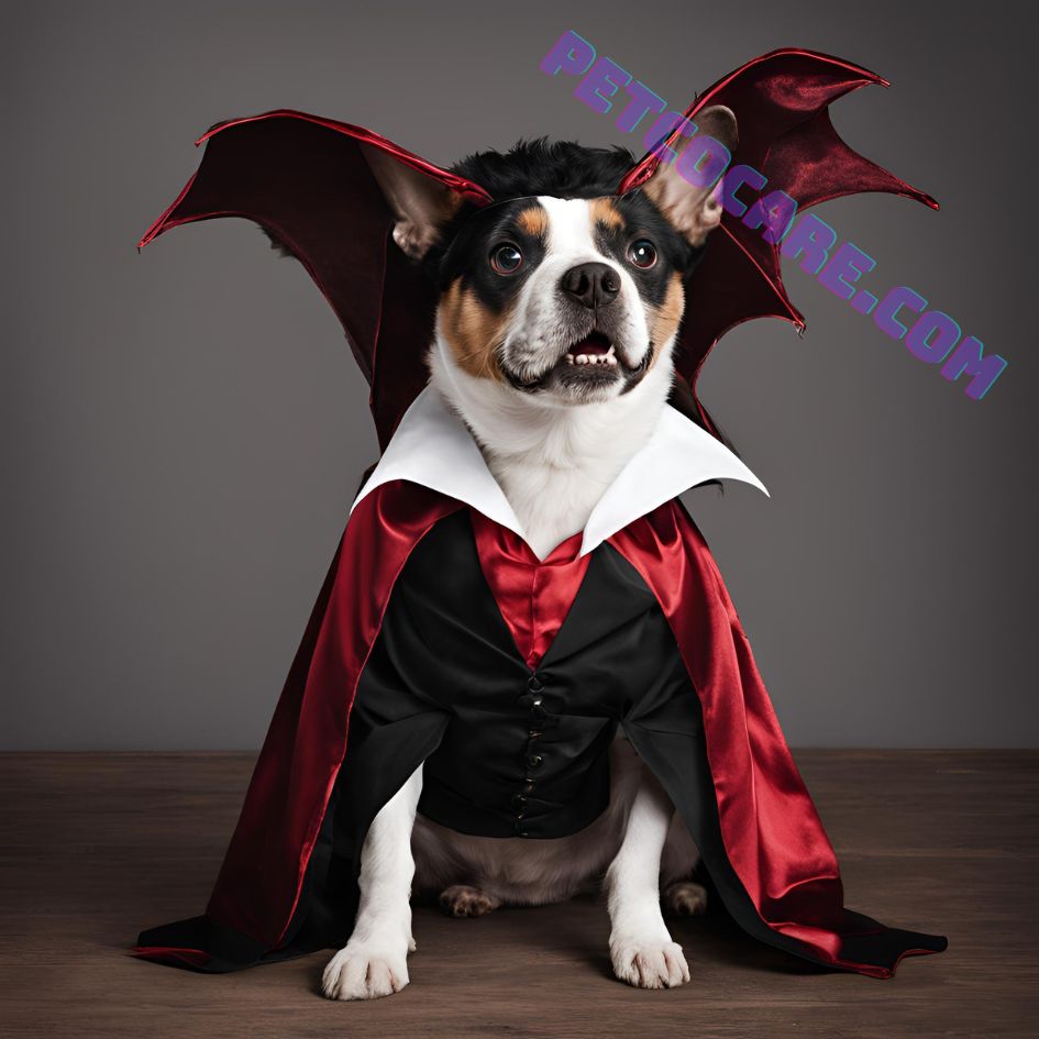 Vampire or Dracula Costume Perfect for Pets with a Dark Side